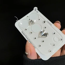Luxury Diamond 3D Heart Glass Camera Protector - Clear HD Full Cover Case - iPhone 18 Pro Max (DaHeart)