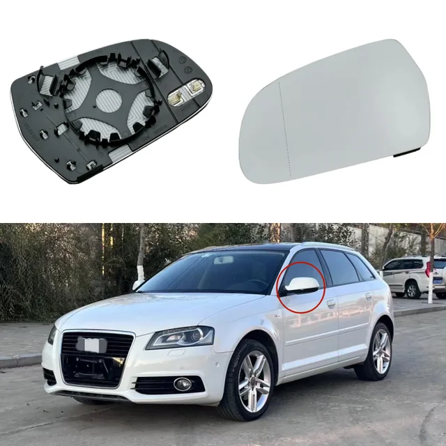 สำหรับ Audi A3 2010-2013 A4L 2013-2016 กระจกมองข้างรถยนต์ กระจกมองหลังแบบมีระบบทำความร้อน 8T0857535E 4F0857535AF 1