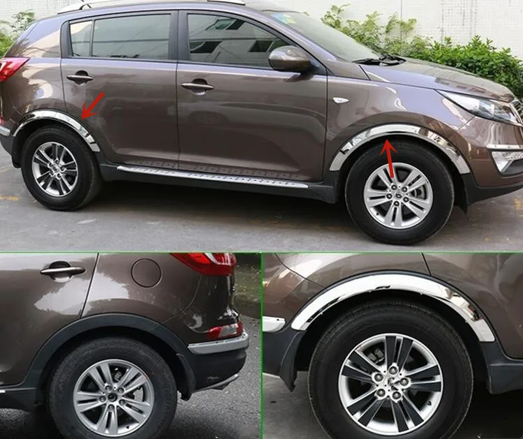 For Kia Sportage R 20112019 Highquality Stainless Steel Wheel Eyebrow
