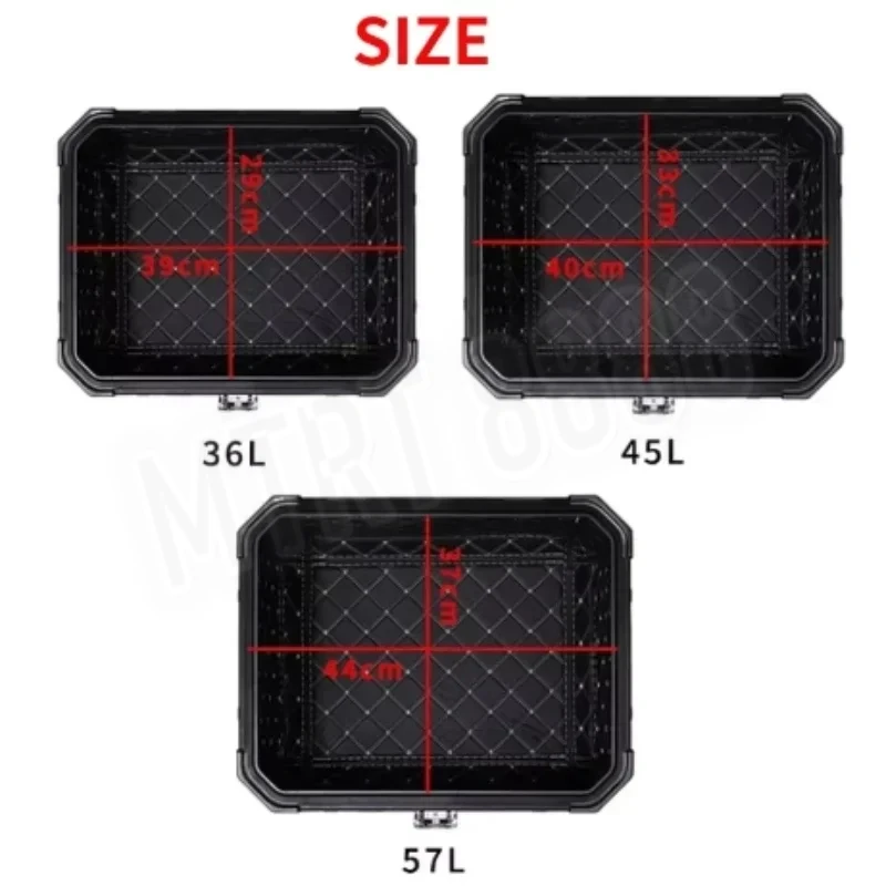 Universal Square Box Motorcycle Trunk Liner Universal Electric Vehicle Tailbox Detachable Cushion Inner Liner 36L/45L/57L