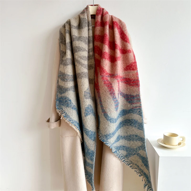 

Luxury Cashmere Warm Shawl Scarf 2023 Design Winter Pashmina Blanket Hijab Casual Long Poncho Bufanda Wraps Accessores Echarpe