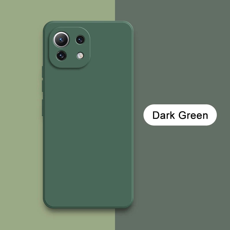 thumbnail image 1 of Original Square Liquid Silicone Case for Xiaomi Mi 11 11T 11X Pro Ultra Lite NE 5G Protection Back Cover Mi11 T 11Lite 11i Funda, 1 of 5