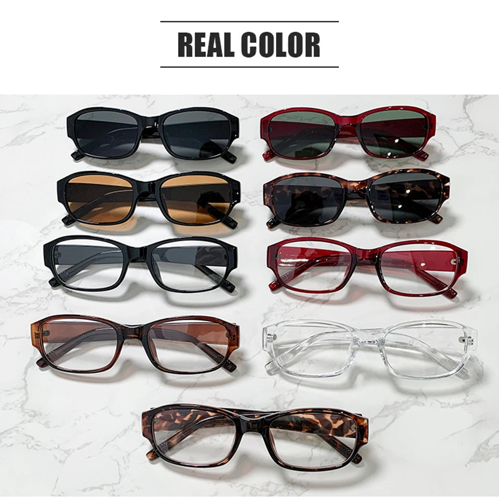 Y2K Retro Glasses Women Fashion Red Square Frame Fashion Eyewear Anti Blue Light Computer Glasses Korean Spectacles Decorative
