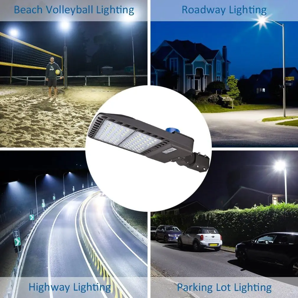 3 Pack LED Parking Lot Lights with Photocell Slip Fitter 26000lm Outdoor Dusk to Dawn Commercial Lighting