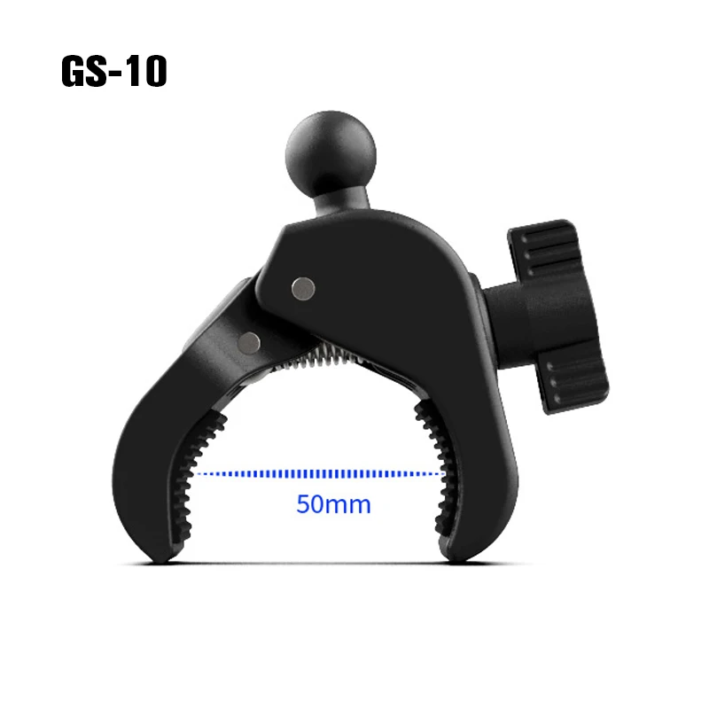 Motorcycle Bike Handlebar Rail Mount, 17mm Ball Head Claw Clamp Base Dual Socket Arm for Gopro 11 insta360 X3 Cameras Accessories