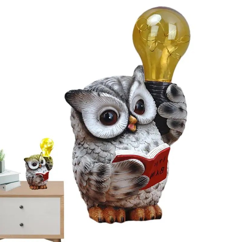 

Статуэтка совы, искусственная, статуэтка совы с садовыми фонарями, питание от солнечной энергии, сова для сада, искусственное животное на солнечной батарее