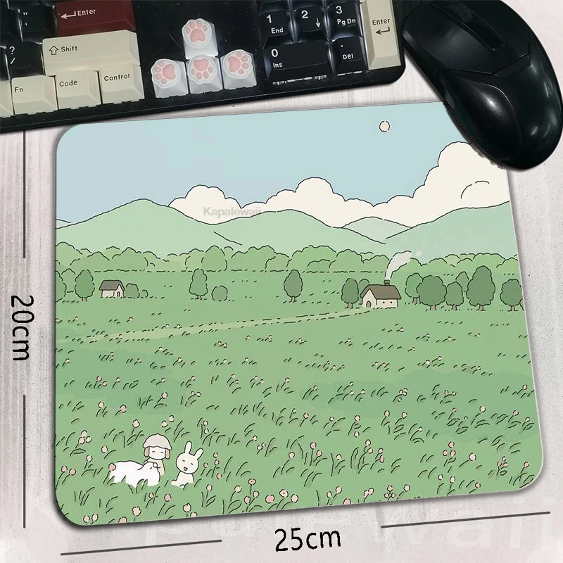 

Kawaii Desktop Accessories Cute Mouse Pad Soft Pad on the Table Small Desk Pad Overlock Mouspad HD Print Gaming Mouse Pad