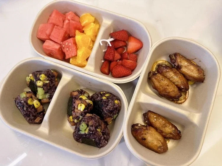 10Pcs Disposable Double Compartment Paper Lunch Boxes, Rectangular Takeout Food Contain... - SKU DPLB1521 - UGI Packaging