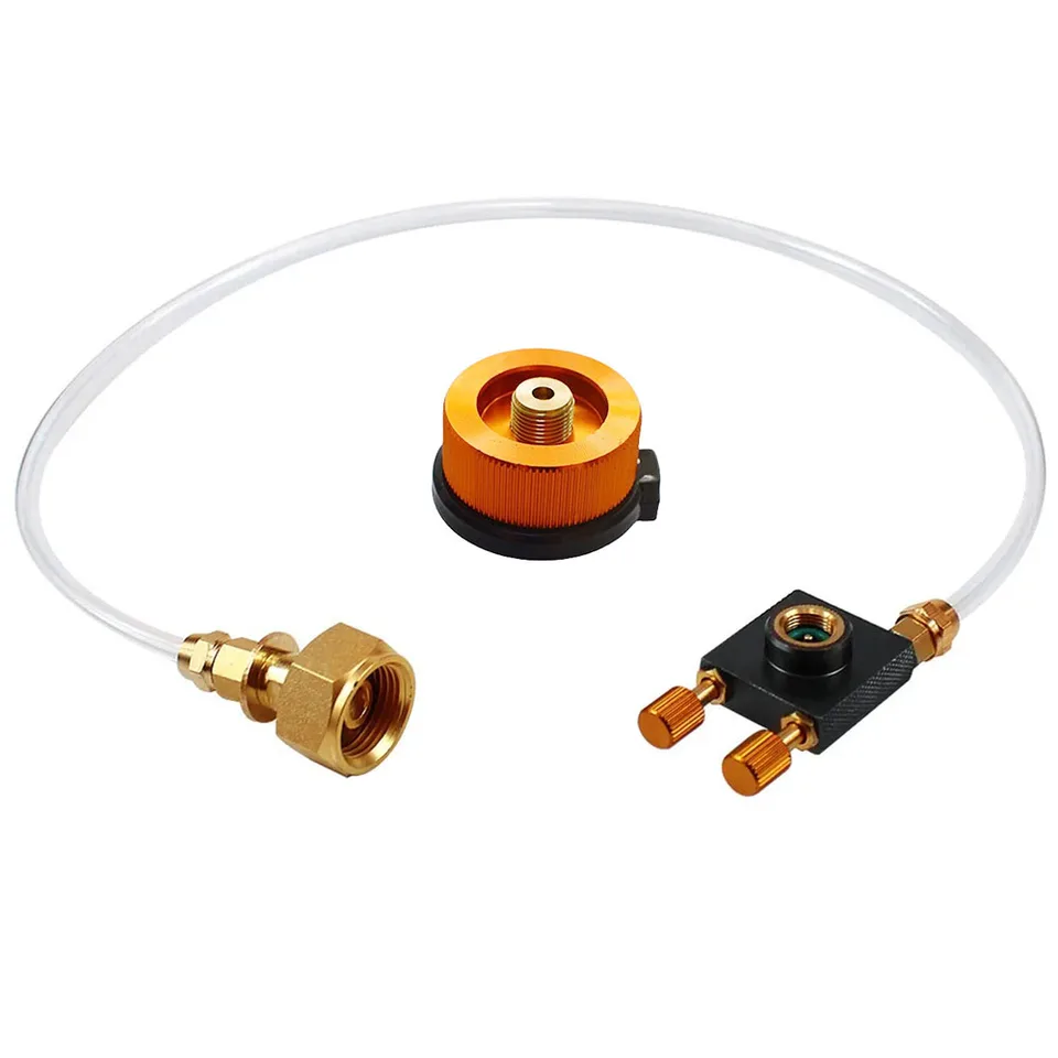 5Pcs Gas Refill Adapters - Copper Inflatable Valve Connectors For Camping Gas Canisters, Stoves, Burners