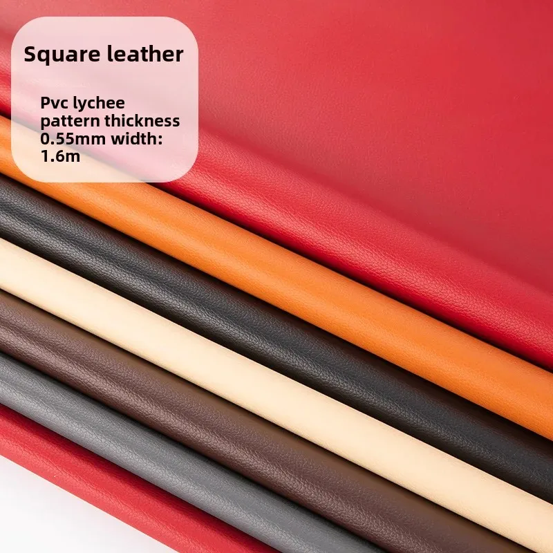 1.6 Meter Wide Small Lychee Pattern PVC Leather Car Soft Cushion Material Composite Artificial Leather Fabric for Clothing Acces