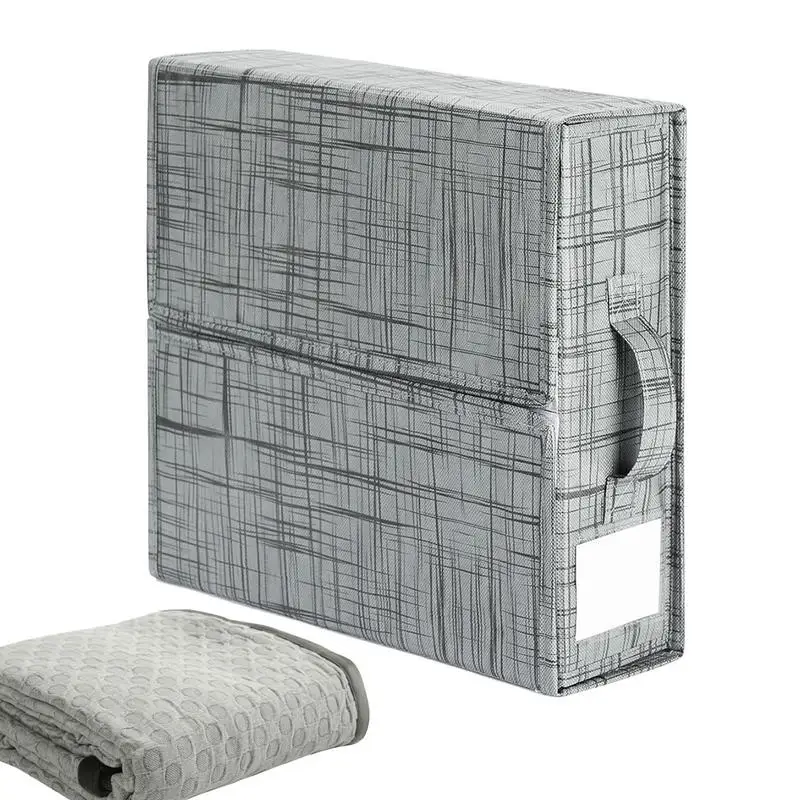 Foldable Fabric Closet Organizer Bed Sheet Organizer and Storage Box Durable and Spacious Fabric Storage Boxes for Beds Blanket