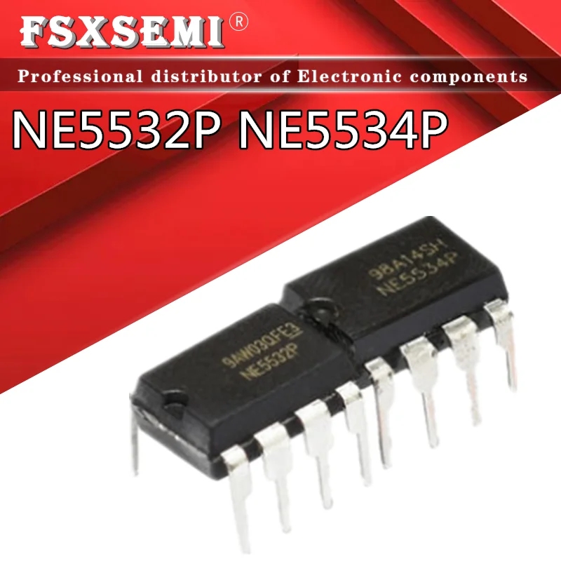 10pcs/lot Ne5532p Ne5532 Ne5534p Ne5534 Dual Low-noise Operational ...