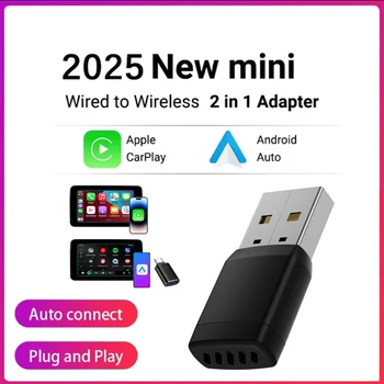 Adattatore wireless Smart Wireless CarPlay Android Auto USB Dongle WiFi Bluetooth Connessione automatica Aggiornamento OTA per auto originali