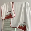 Strawberry Embroidery Face Towel Couples Cute Daily Ins Home Household Strong Absorbent Soft Coral Fleece New Simple Microfiber 3