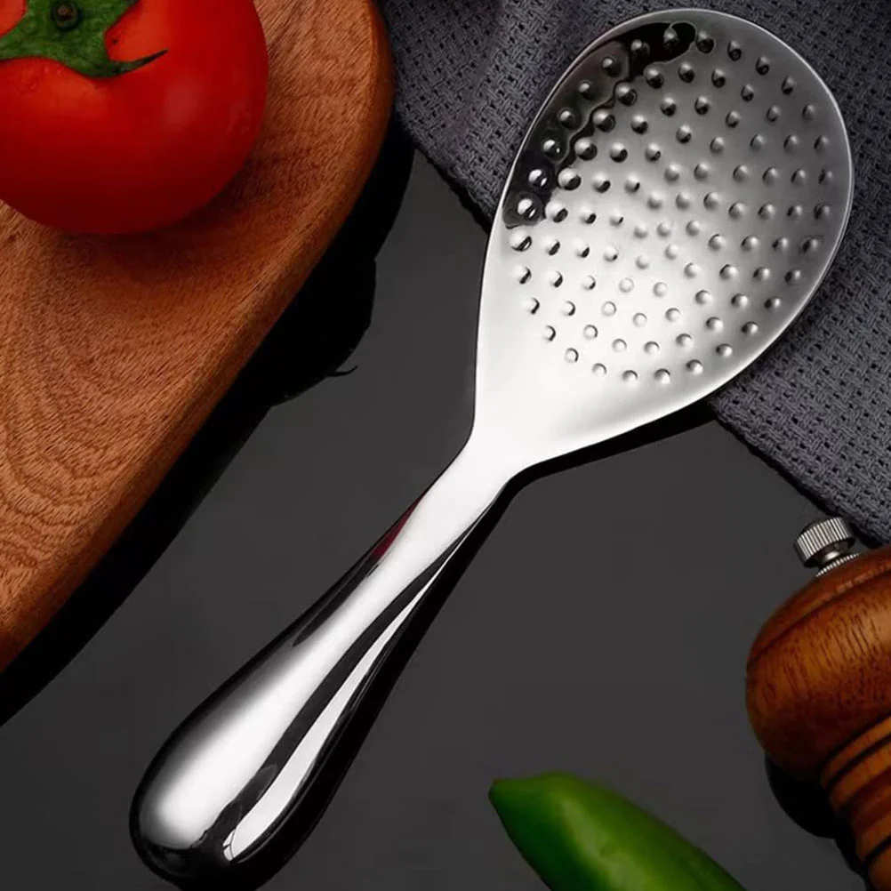 

2 Pcs Stainless Steel Rice Spoon Nonstick Paddle Ladle Meal for Restaurant Cooker