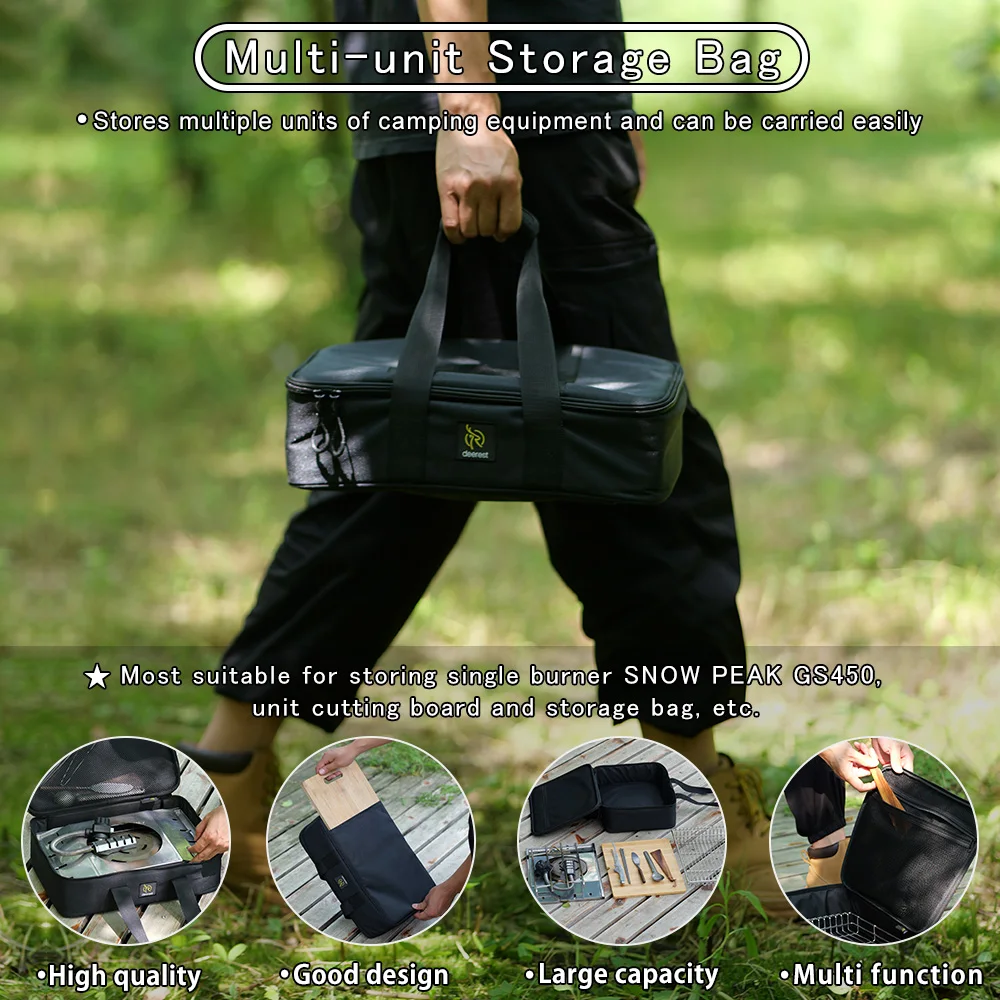 Deerest IGT Unit Basic Set Storage Bag 900D Oxford Cloth Outdoor Camping Portable Multifunctional Picnic Cookware Storage Bag 2