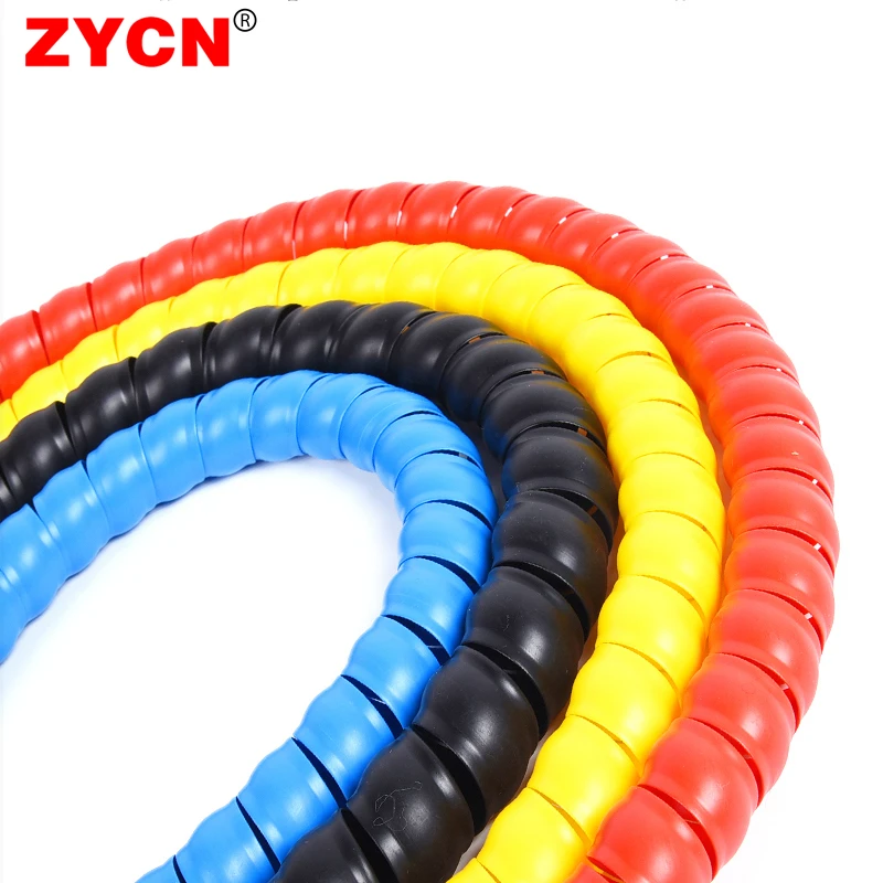 2Meters 8mm 10mm Line Organizer Pipe Protection Flexible Spiral Wrap