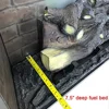 26” Electric Fireplace Insert with Fire Crackling Sound Resin Log Glass Door Mesh Screen 750/1500W Heater Adjustable Thermostat 6