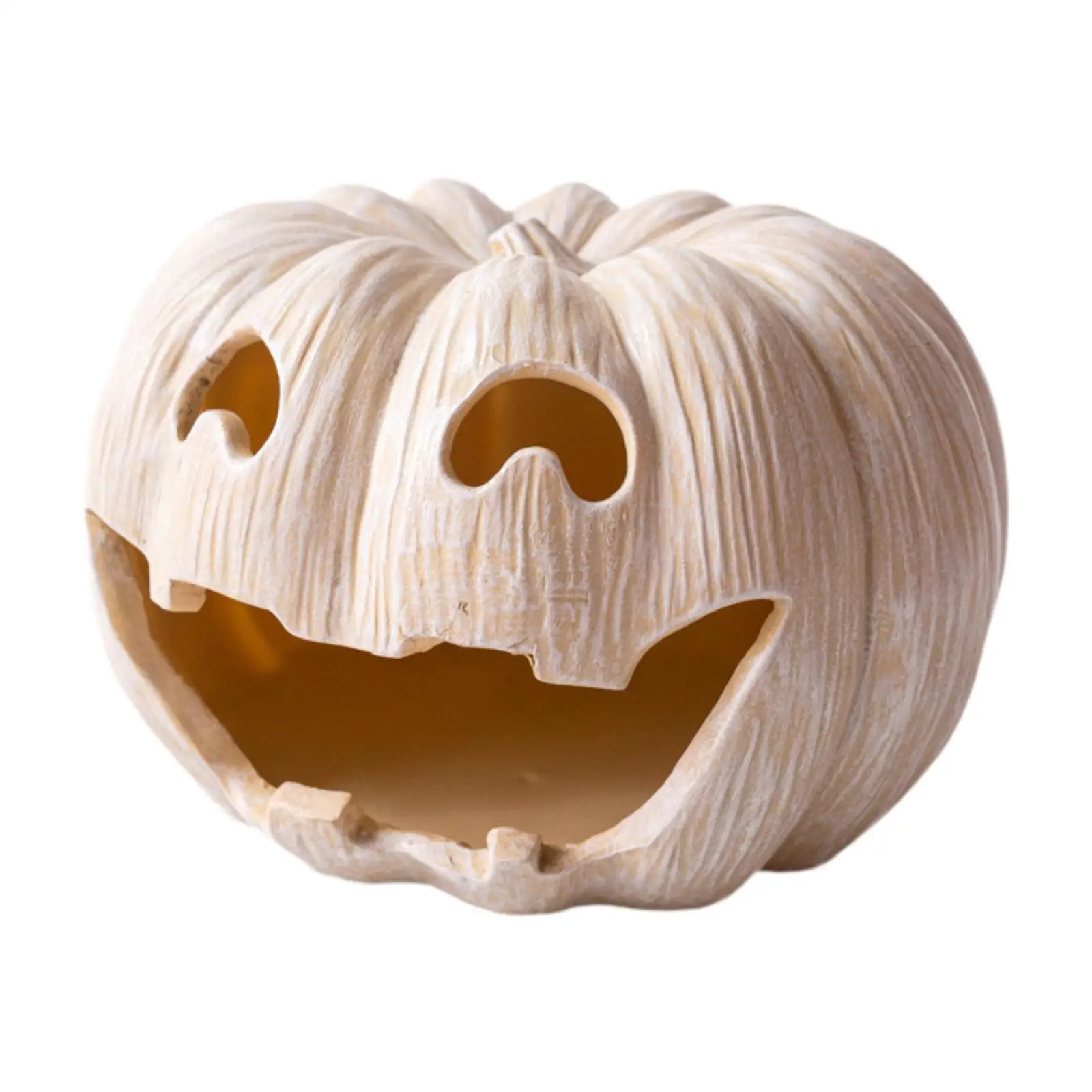 Pumpkin Tealight Candle Holder Resin Candlestick Table Centerpiece Lantern Halloween Decoration for Fireplace Mantel Festival