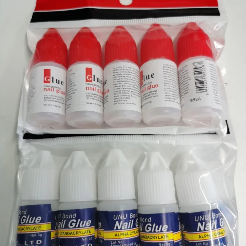 5Pcs Fast-Drying False Nail Tips Glue For Nails Rhinestone Polishing Manicure Decoration DIY Tools Liquid Charm Nails Art Glues 3