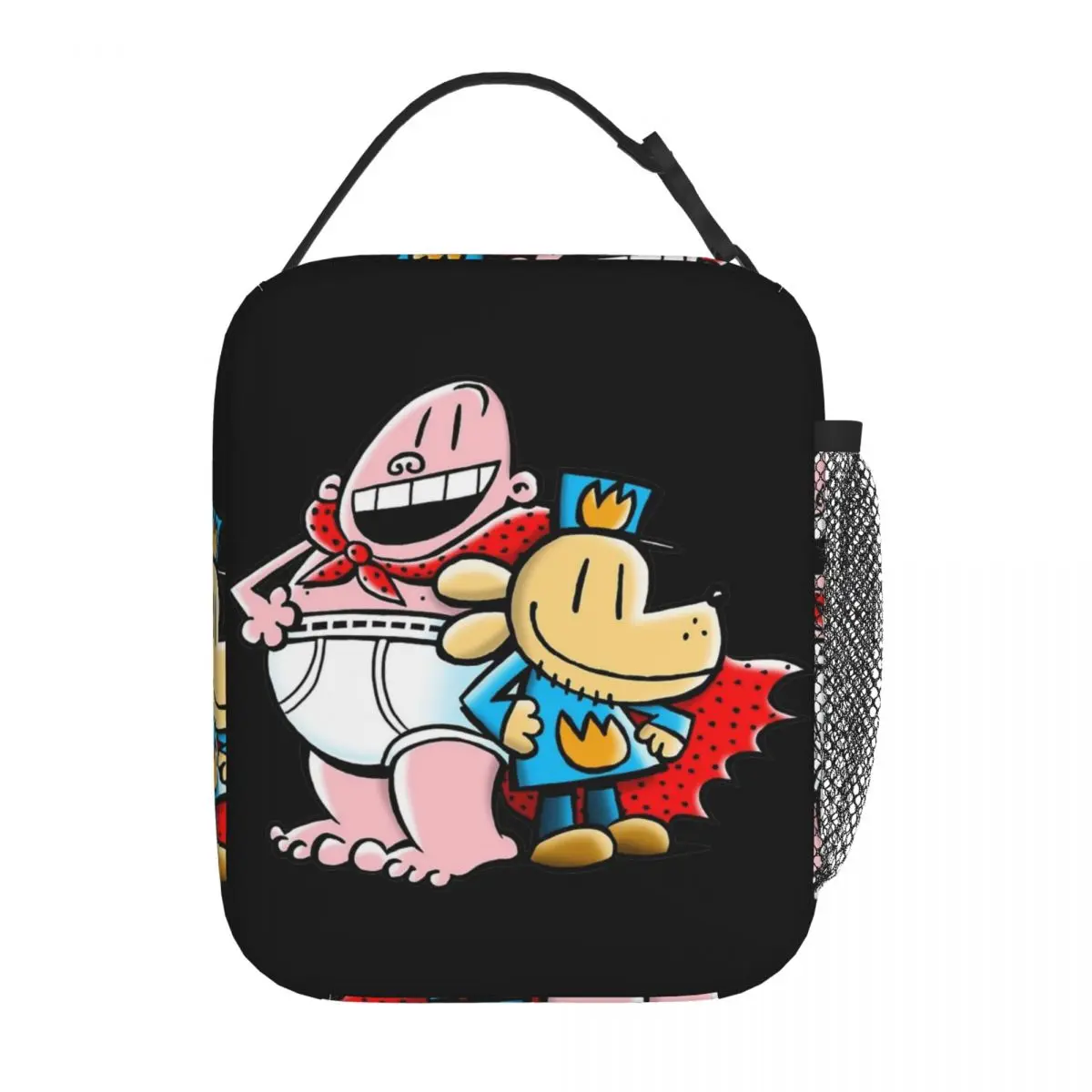 Dog Man And Friend Baby Insulated Lunch Bag Cartoon Comic Food Bag Portable Thermal Cooler Lunch Boxes For School Office