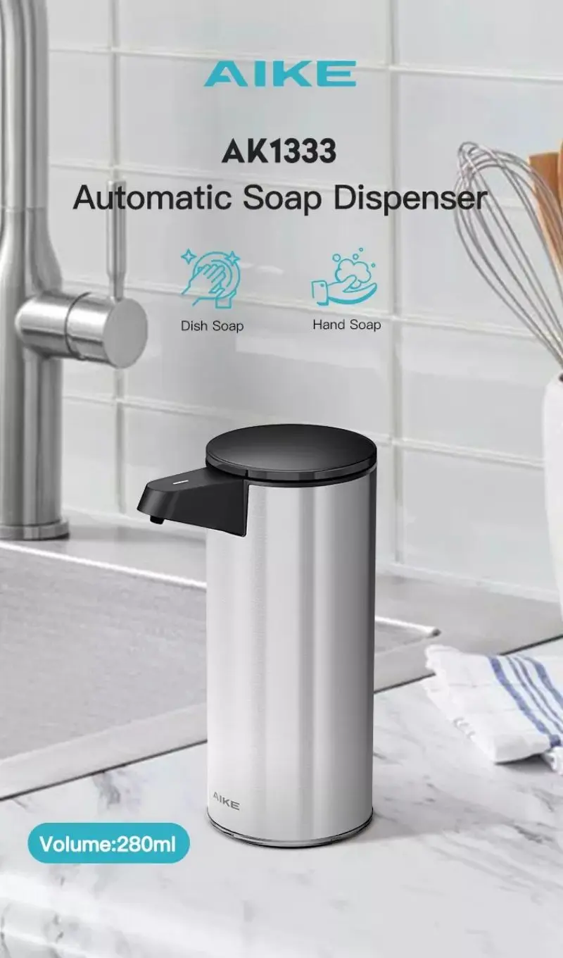 de aço inoxidável usb recarregável inteligente dispensador