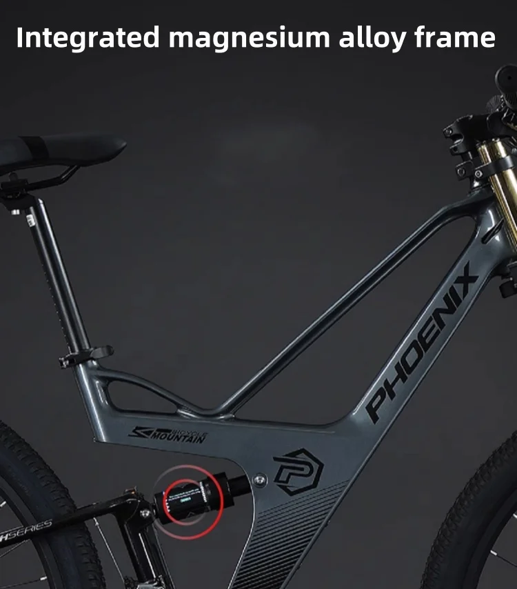 27.5 Inch Mountain Bike Soft Tail MTB Bikes Magnesium Alloy Frame Double Shoulder Fork 27/30 Speed Framework Ourtdoor Cycling