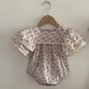 Family Matching Sister Outfit Kids Summer New Baby Girls Clothes Girl Dress Short Sleeve Floral Lace Baby Romper Princess Dress 3