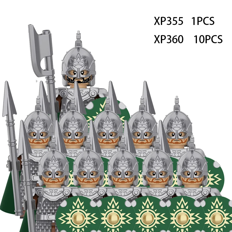 Medieval Elf Soldiers Guard Action Figures Mini Bricks Set - DIY Assemble Building Blocks Toy Collection