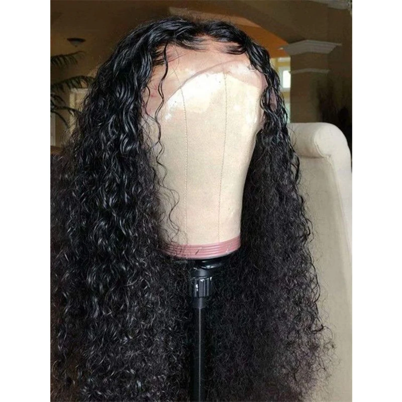 

Парик женский длинный с кудрявыми и глубокими черными волосами, 26 дюймов, 180% плотности