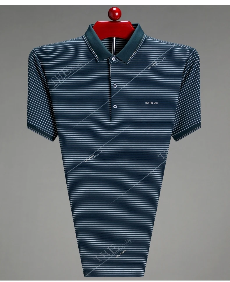 Fashion letter jacquard striped short sleeve polo shirt men's luxury trend brand summer silky breathable new item lapel T-shirt 15 S4e7060b5c7f84993bebc44cbf0f00077l