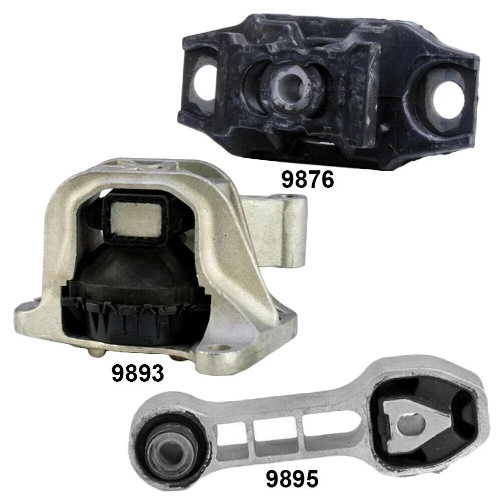 3 Pz/Set Motore Motore E Trans. Montaggio W. Supporto Del Puntone Di Coppia 9876 9893 9895 Per Fiat 500 2012-2018 L4 1.4L