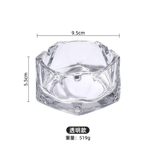 Luxury Crystal Glass Ashtray with Cover - Elegant Living Room & Office Decor