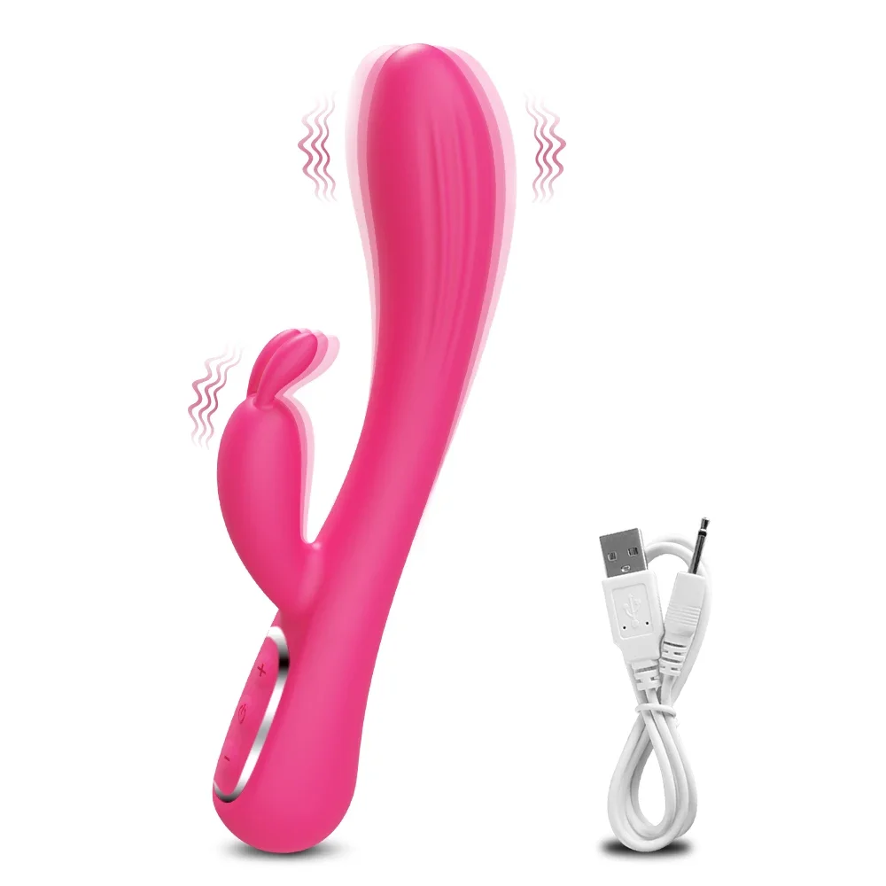 Powerful Rabbit Vibrator for Women Female Dildo Clitoris Stimulator G Spot Vagina Nipple Massager Sex Toys for Adults