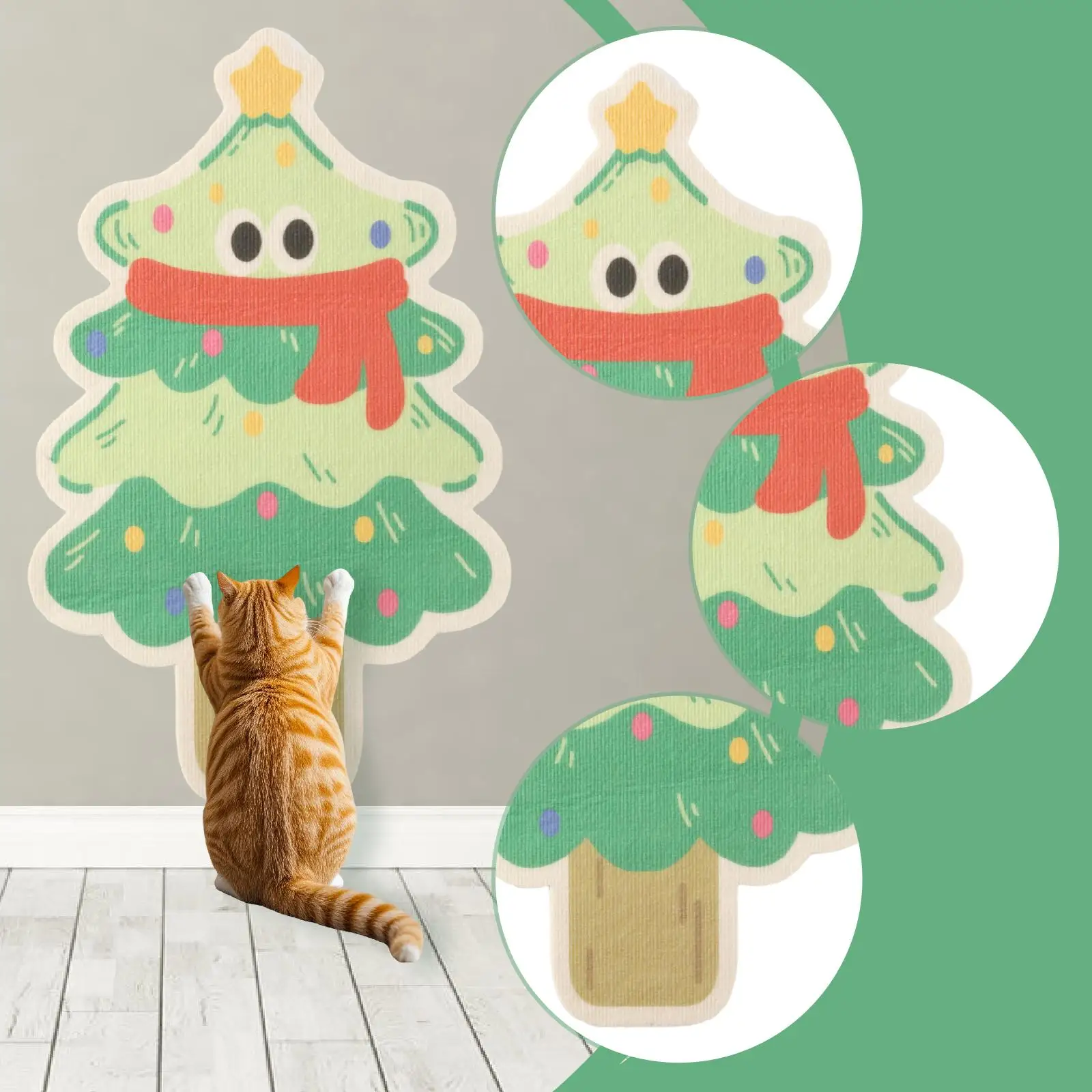 Cat Scratcher Mat Climber Christmas Tree Scratching Pad Climbing Rug for Playing Cat Scratcher Mat Climber Christmas Tree Scratching Pad Climbing Rug for Playing