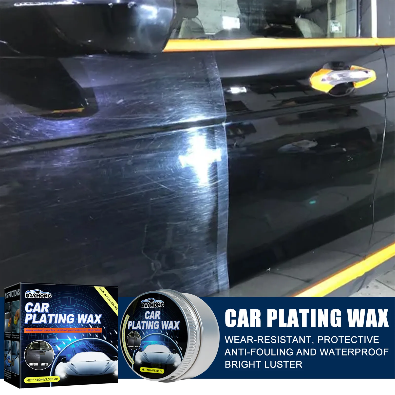 Car Wax Crystal Coating Set High Gloss Crystal Wax For Car Care Polish Coating Protection Plating Mirror Shine