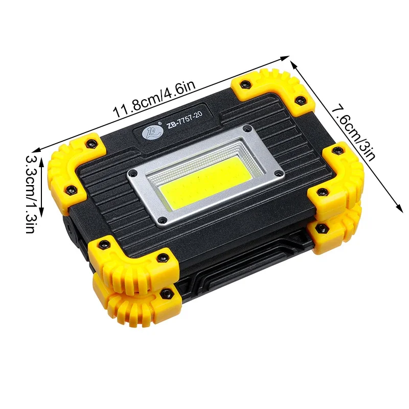 

350W USB Rechargeable/Battery Type LED Work Light 3 Modes Waterproof Emergency Flood Lamp Floodlight Outdoor Camping Portable