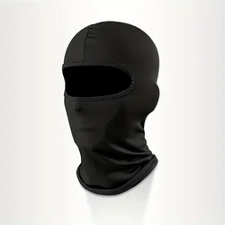 Breathable Ice Silk Windproof Face Mask - Anti - UV Cycling & Motorcycle Headwear (Black)