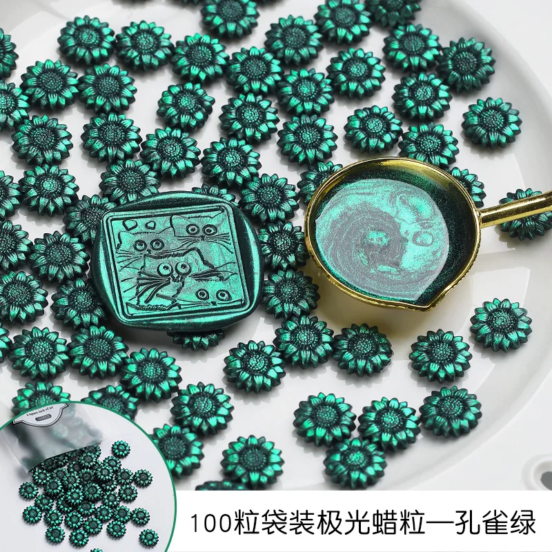 Aurora Sunflower Wax Beads - DIY Sealing for Envelopes & Invitations (100 Pieces)