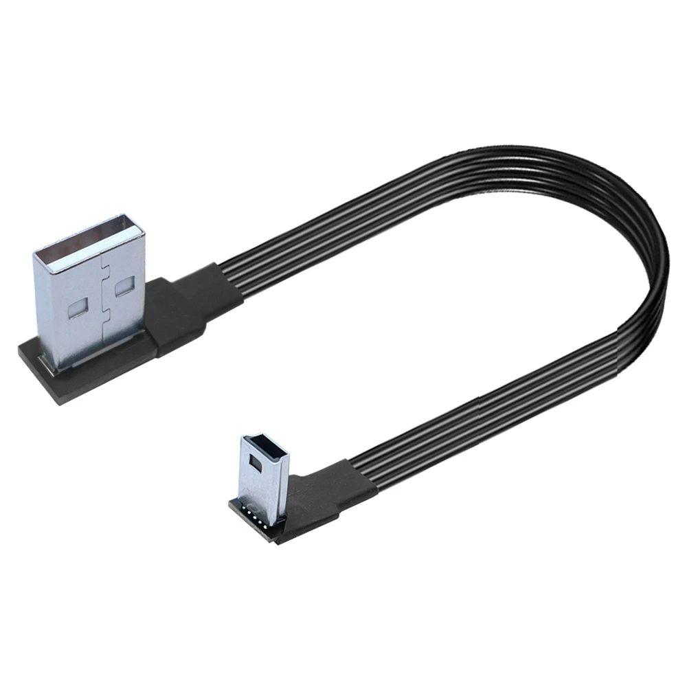 

2M 3M USB 2.0 to Mini USB Data Sync Cable 90 Degree Angled Elbow 5 Pin B Male to Male 0.5m1m Charge Charging Cord for Camera MP3