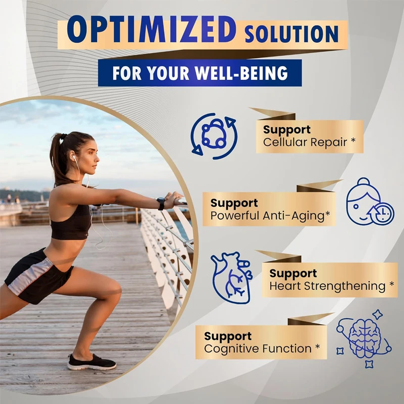 NAD+6000 mg trans resveratrol nicotinamide nucleoside for cellular energy metabolism and DNA repair, promoting healthy aging