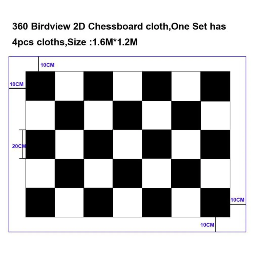 TEENRAM Car 3D Calibration Cloth 360-degree Camera Surround Bird's-eye View System Debugging Cloth Special 4 Pieces/set