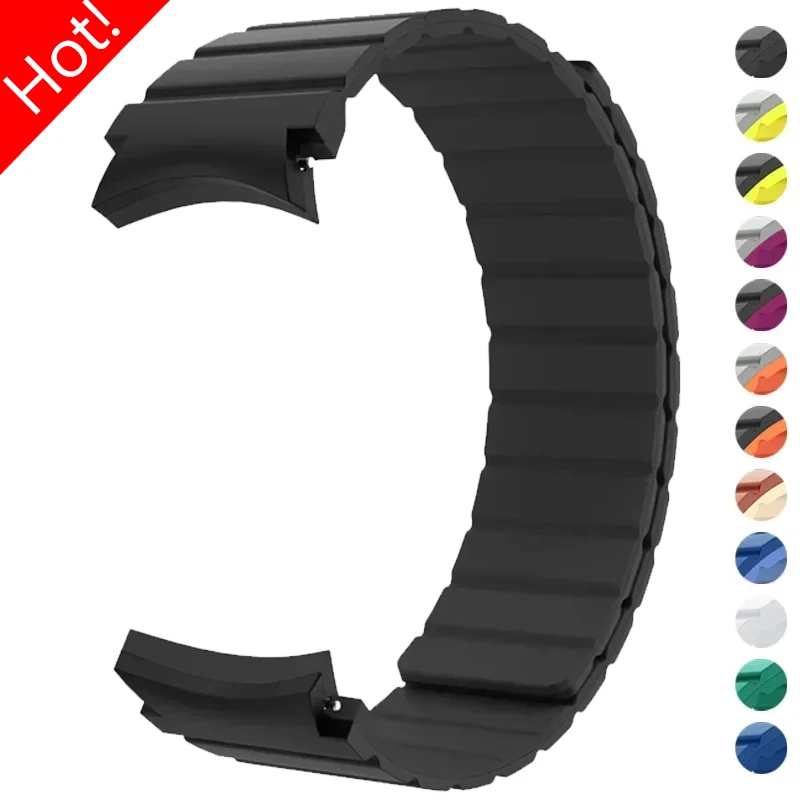 

Magnetic Silicone Strap for Samsung Galaxy Watch 6 5 4 40mm 44mm Band 6 4 Classic 43mm 47mm 42mm 46mm No Gaps Bracelet 5Pro 45mm