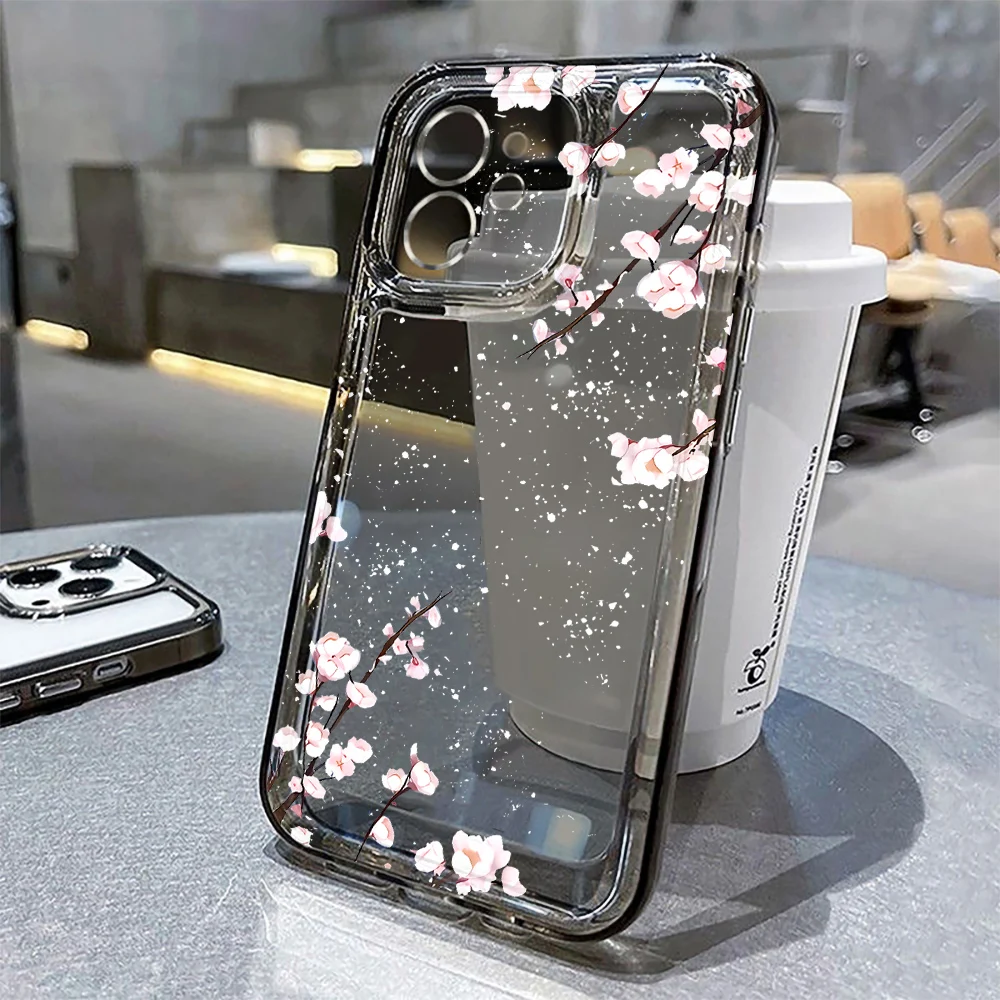 Floral Clear Shockproof Phone Case