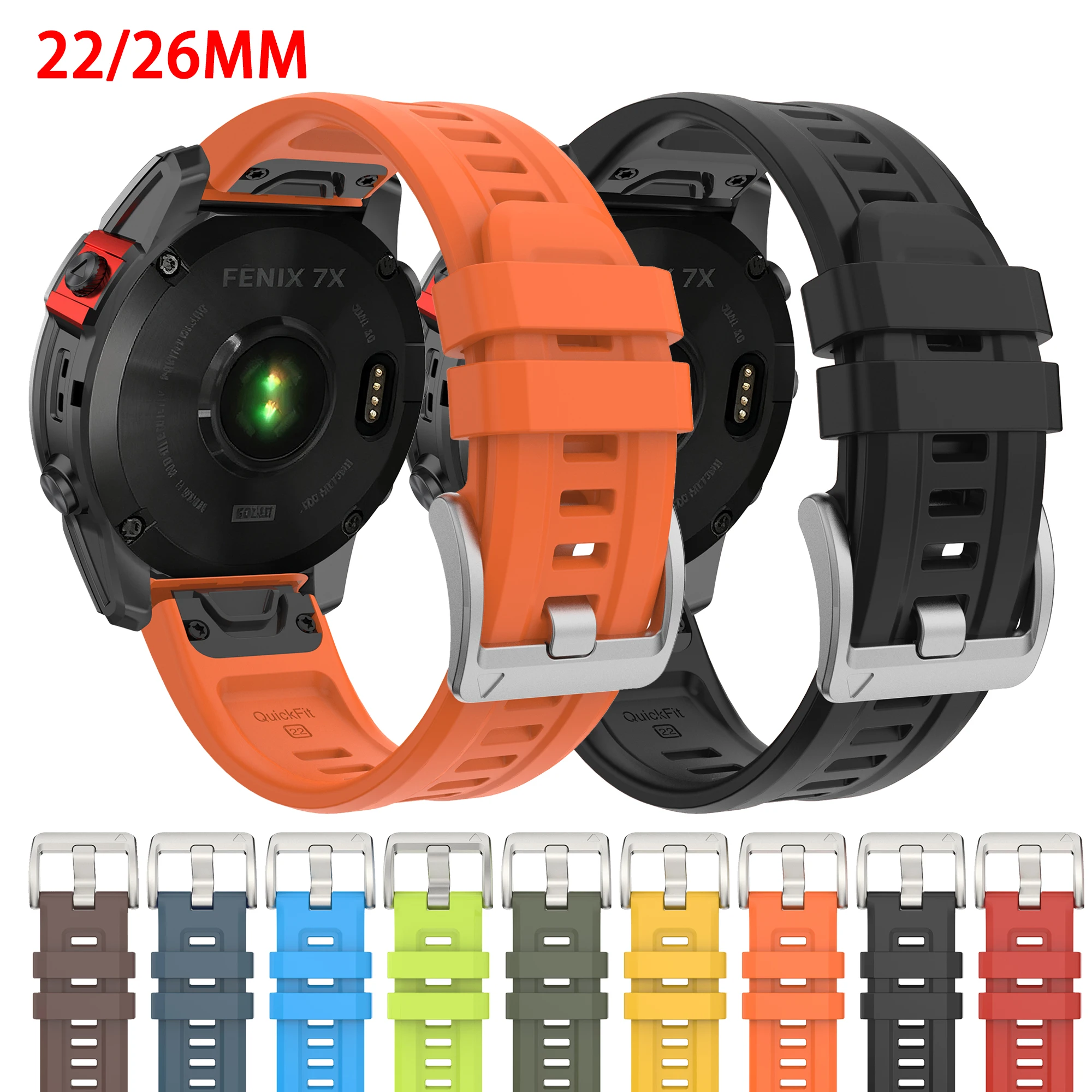 Silicone Watch Band with Adjustable Strap