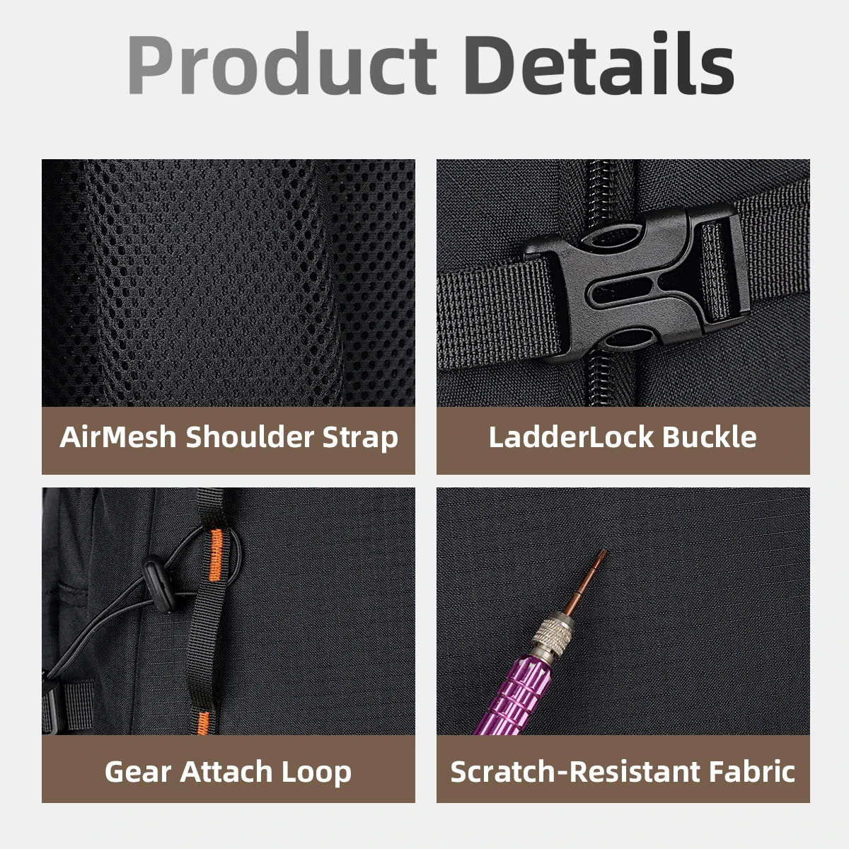 Urban Commuting Men's Large-Capacity Business Waterproof Backpack Travel Laptop Business Trip Backpack College Student High School Student Hiking