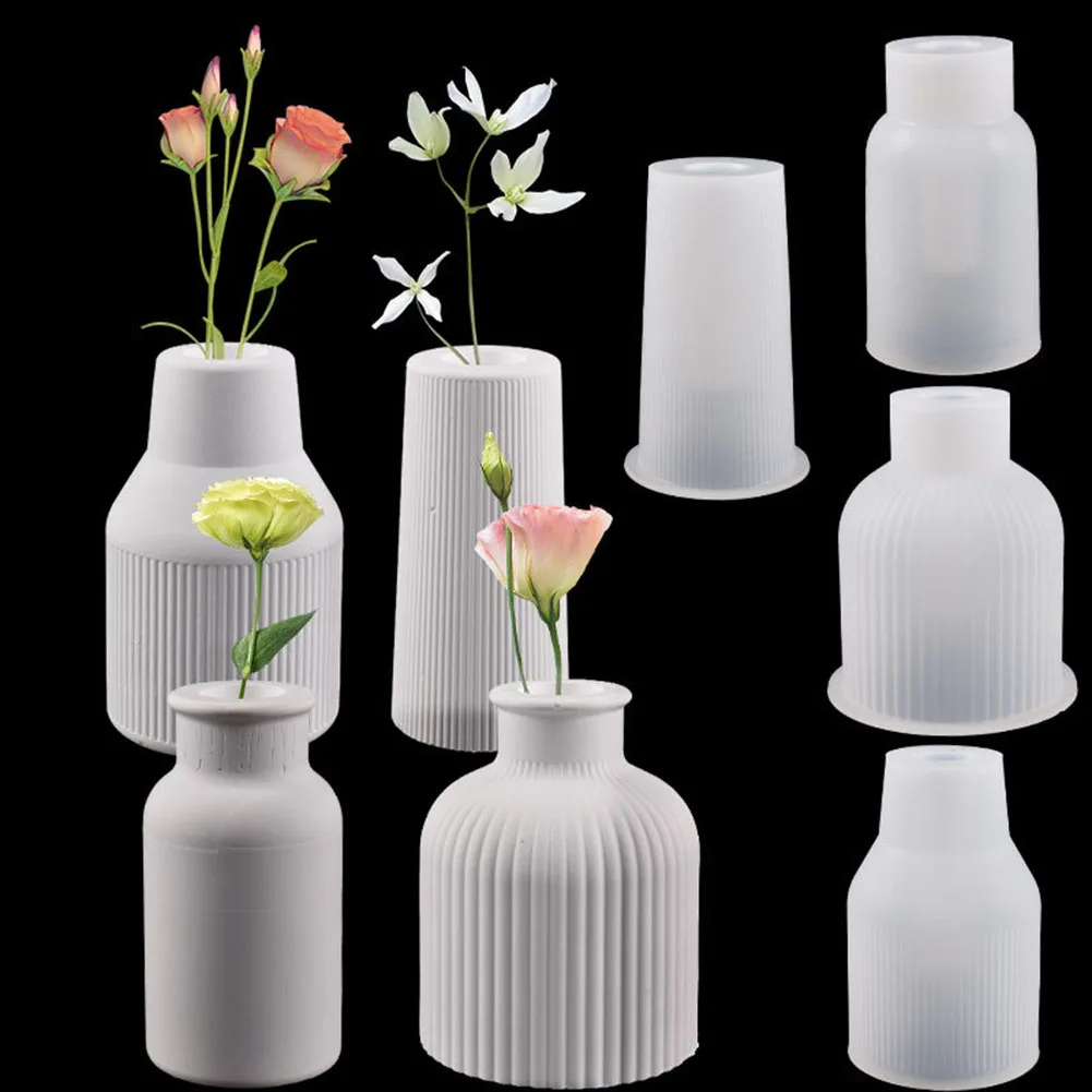 Flower Vase Silicone Mould DIY Flower Vase Resin Casting Mould DIY Crafts Accessories Room Decor ваза ваза для цветов Florero 4