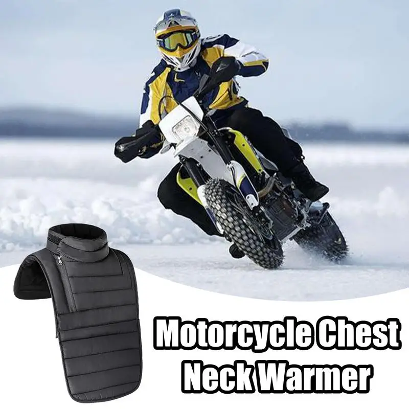 Winter Motorcycle Chest Neck Warmer Windproof Motorcycle Chest Protector Adjustable Neckband Riding Neck Scarf Protector