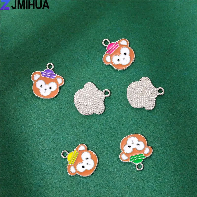 에나멜 참 귀여운 몽키 참 펜던트, 쥬얼리 제작, DIY 수제 귀걸이 목걸이, 팔찌 액세서리, 15 개