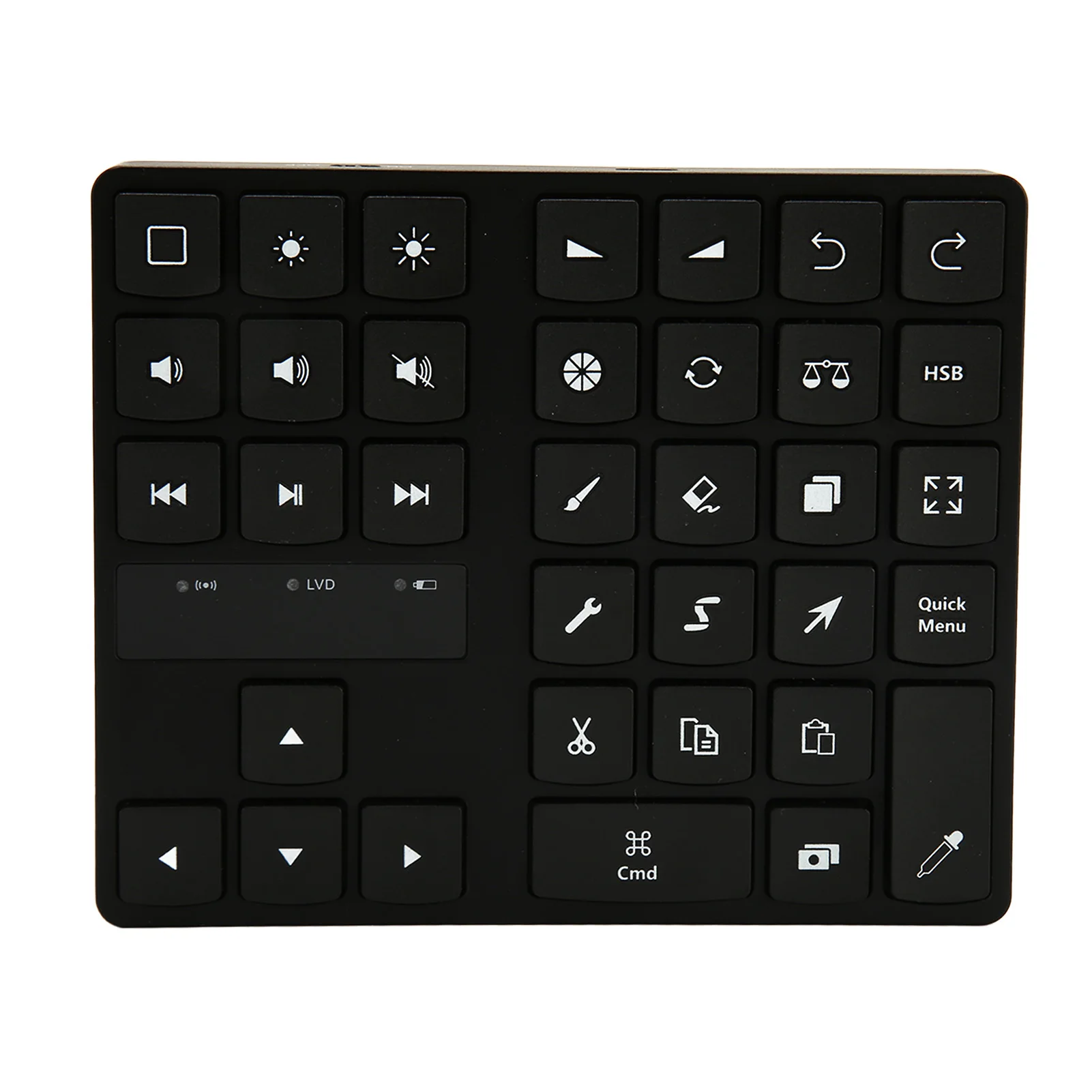 Compact Ergonomic One-Handed Wireless Drawing Shortcut Keyboard - 35 Keys